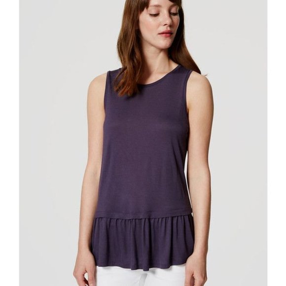 LOFT Tops - LOFT Peplum Tank - Purple